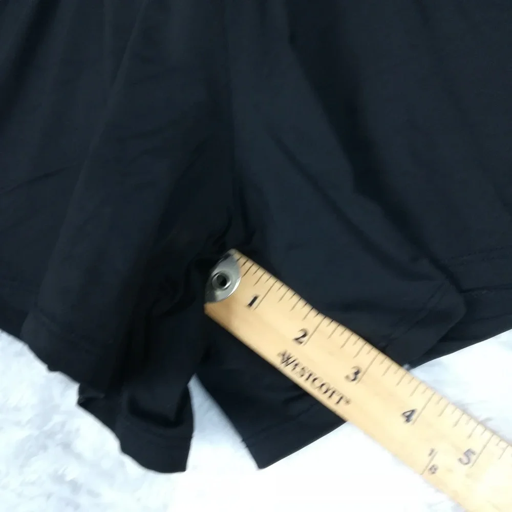 Spyder Womens Shorts Active Black Running Yoga 2-in-1 Dual Layered Comfort M